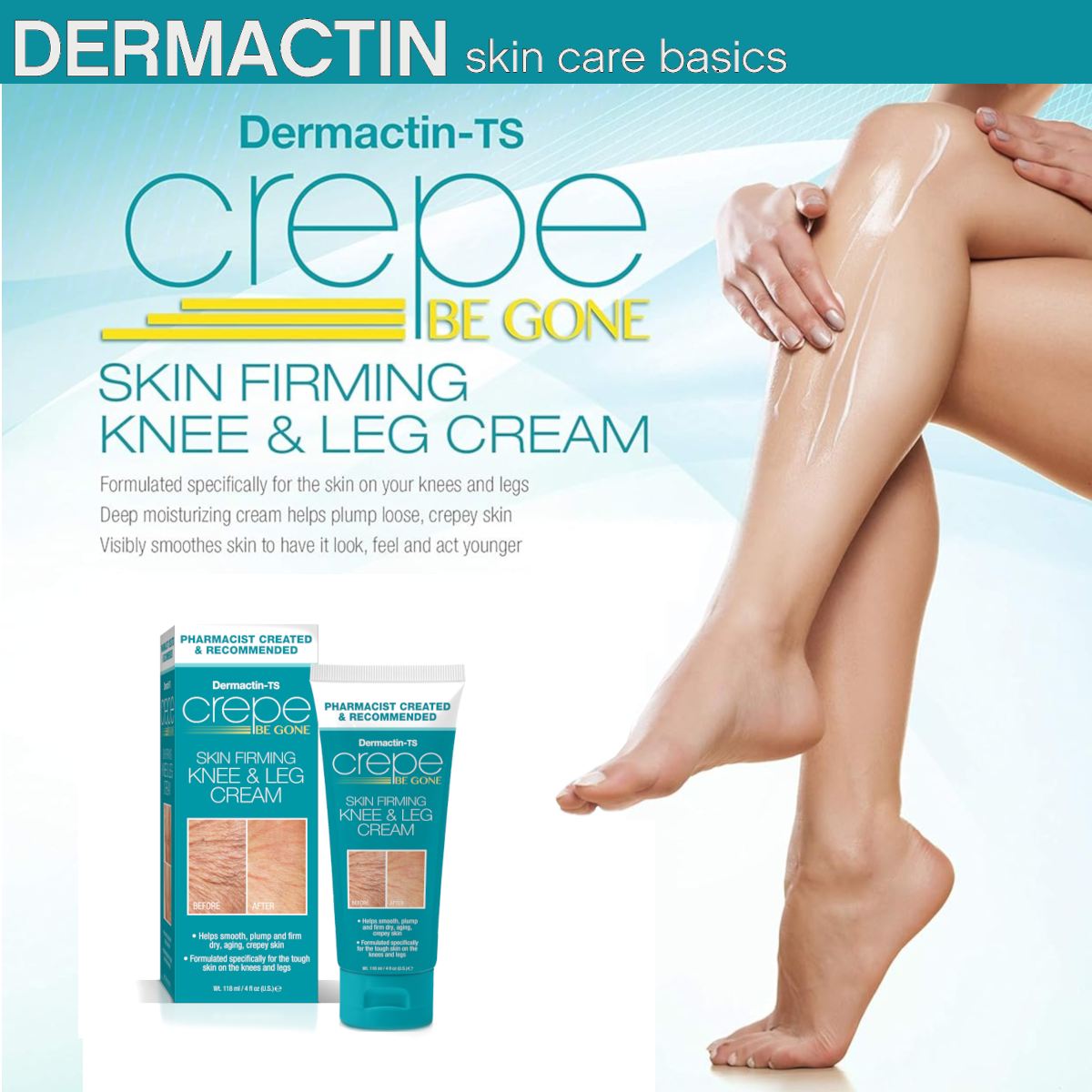 Crepe Be Gone Skin Firming Knee & Leg Cream 4 oz.
