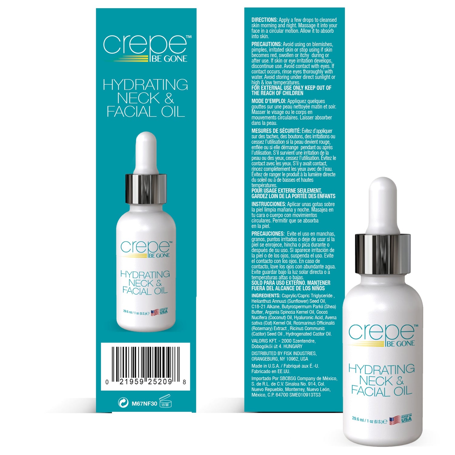 Crepe Be Gone Hydrating Neck & Facial Oil 1 oz.